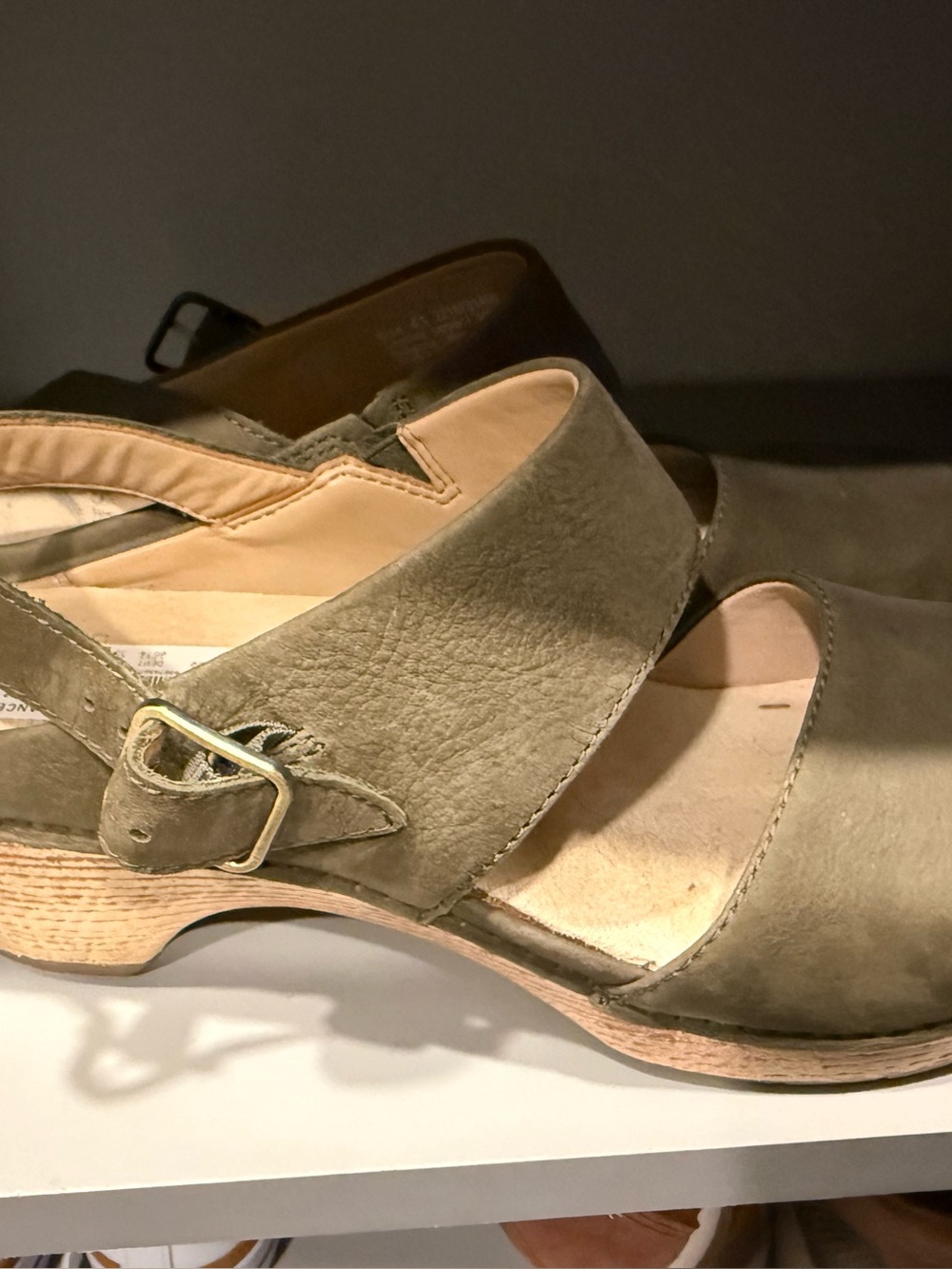 Dansko Sam - Green Suede Wedge clogs - New with tags